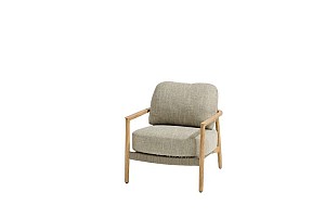 Taste by 4 Seasons Outdoor Milou lounge stoel rustic teak incl. 2 kussens