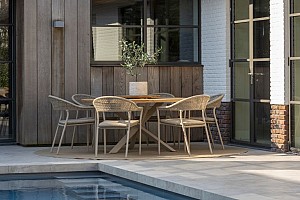 Taste by 4 Seasons Outdoor Sienna stapelbare dining stoel linen incl. kussen