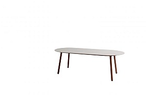 Taste by 4 Seasons Outdoor Alba eettafel spicy met keramisch tafelblad oyster 220 x 100 cm (H 75)