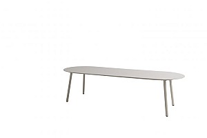 Taste by 4 Seasons Outdoor Alba eettafel linen met keramisch tafelblad oyster 280 x 100 cm (H 75)
