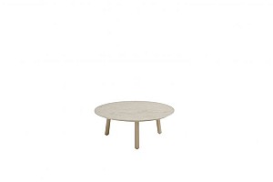 Taste by 4 Seasons Outdoor Salute ronde salontafel latte met keramisch tafelblad sabbia panna 80 cm 