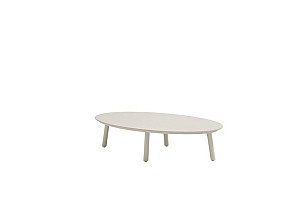 Taste by 4 Seasons Outdoor Salute ovale salontafel linen met keramisch tafelblad oyster 120 x 65 cm 