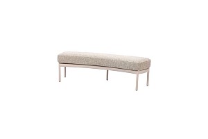 Tast by 4 Seasons Outdoor Wave dubbele low dining voetenbank linen incl. kussen