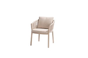 Tast by 4 Seasons Outdoor Virello dining stoel latte incl. 2 kussens