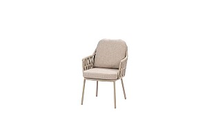 Tast by 4 Seasons Outdoor Santino high back dining stoel latte incl. 2 kussens