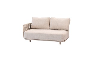 Taste by 4 Seasons Outdoor Santino modulaire 2-zits lounge bank latte, armleuning rechts incl. 3 kus