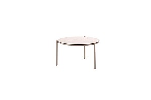 Taste by 4 Seasons Outdoor Vic salontafel linen met printed keramiek top 73 cm Ø (H 35)