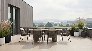 4 Seasons Outdoor Luco dining set mocca