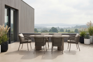 4 Seasons Outdoor Luco dining set mocca