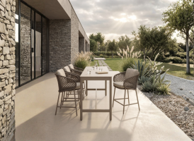 4 Seasons Outdoor Luco high dining set mocca