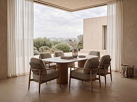 Taste by 4 Seasons Outdoor Milou low dining set rustic teak