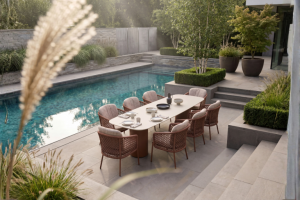4 Seasons Outdoor Vista dining set spicy