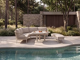 Taste by 4 Seasons Outdoor Wave modulaire low dining set linen