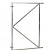 Verstelbaar stalen poortframe 120 x 155 cm, vuurverzinkt.*
