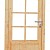 Vuren enkele 8-ruits deur inclusief kozijn, rechtsdraaiend, 90 x 201 cm, onbehandeld.*