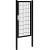 Hillfence metalen enkele poort Premium-line inclusief slot, 100 x 180 cm, zwart.*