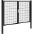 Hillfence metalen dubbele poort Premium-line inclusief slot, 300 x 180 cm, zwart.*