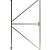 Verstelbaar stalen poortframe met slotkast-uitsparing, 100 x 180 cm, vuurverzinkt.*