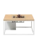 Cosiloft 100 white frame / teak top