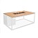 Cosiloft 120 white frame / teak top
