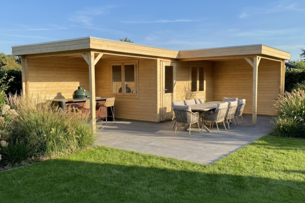 dwingelo   tuinhuis met veranda, low dining 4so en reveluxe buitenkeuken