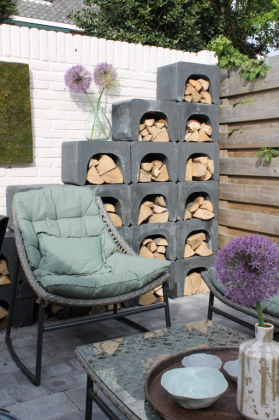 U-Steen Zwart 40x50x40cm *