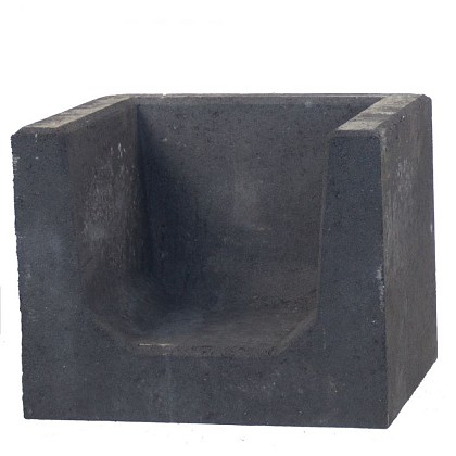 U-Hoeksteen Zwart 40x50x40cm *