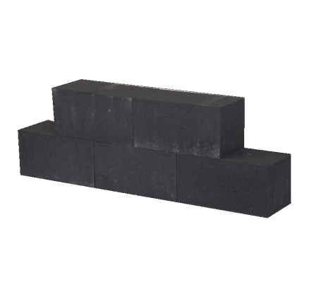 Patioblok Antraciet 45x15x15cm strak *