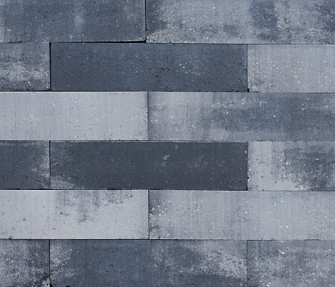 Patioblok strak 60x15x15 cm grijs/zwart *