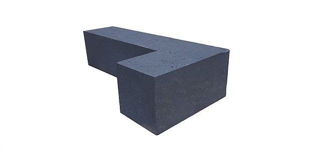 Patiohoekblok Antraciet 60x15x15cm strak *