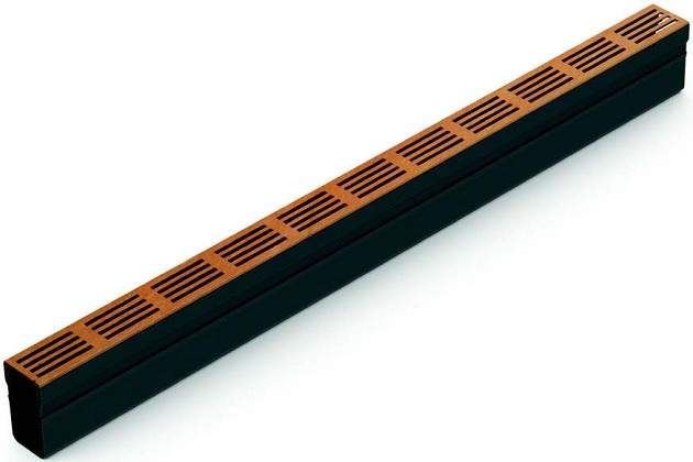 Slim-Line 100 cm + Corten designrooster