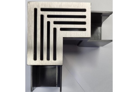ACO Slim-Line hoekst.incl.RVS rooster