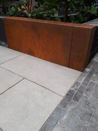 Stapelblok afdekker 15x200x15/43 cm Corten* OP=OP