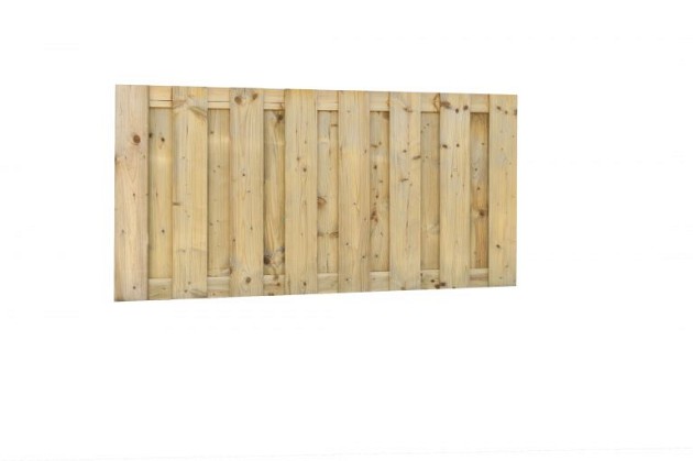 Jumboscherm geschaafd vuren 17-planks 15 mm, 180 x 90 cm, recht verticaal, groen geïmpregneerd.*