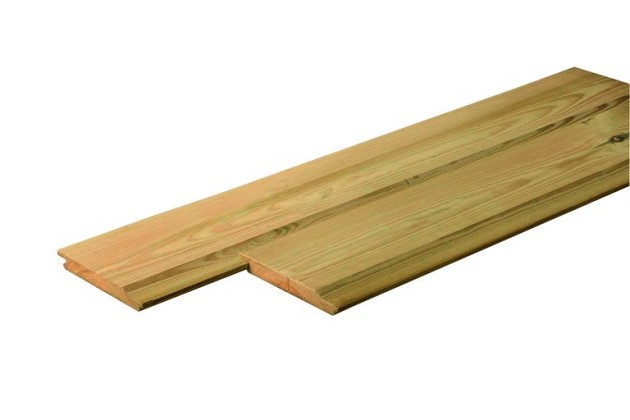 Scandinavisch vuren geschaafd rabat 1,9 x 14,5 x 540 cm, groen geïmpregneerd.*