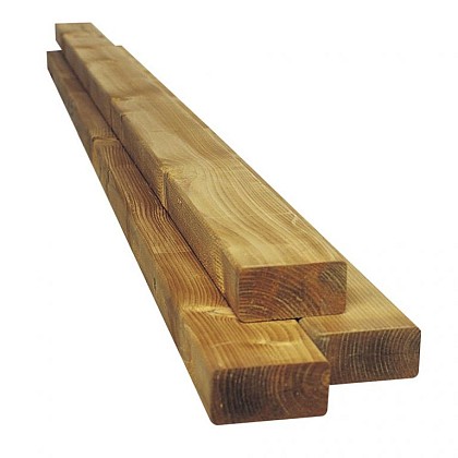 Scandinavisch vuren geschaafde gording 5,8 x 15,6 x 420 cm, groen geïmpregneerd.*