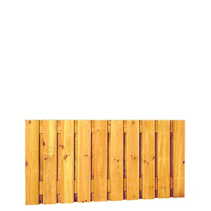 Grenen geschaafd plankenscherm 21-planks 17 mm, 180 x 89 cm, verticaal recht, groen geïmpregneerd.*