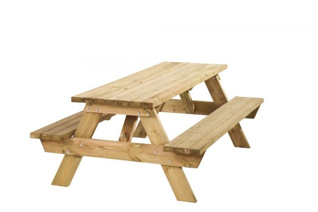 Picknicktafel Bobito, 40 mm dik, bladmaat 220 x 71 cm, groen geïmpregneerd.*