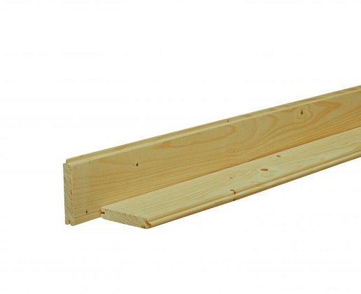 Scandinavisch vuren geschaafd dakbeschot 1,6 x 10 x 420 cm, groen geïmpregneerd.*
