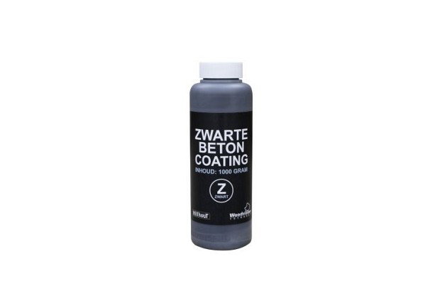 Betoncoating zwart, in plastic fles (1 liter).*