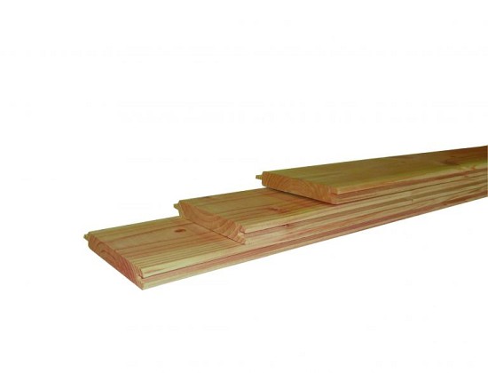 Douglas geschaafd dakbeschot 1,8 x 14,5 x 500 cm, groen geïmpregneerd.*