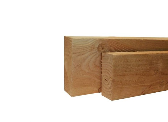Douglas geschaafde gording 4,5 x 16,0 x 500 cm, groen geïmpregneerd.*
