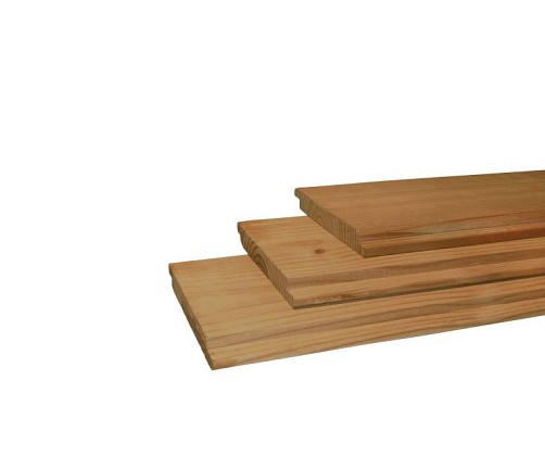 Douglas geschaafd halfhouts rabat 4xvelling 1,8 x 19,5 x 400 cm, groen geïmpregneerd.*