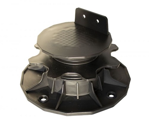 Kunststof balkdragers verstelbaar 3,5 - 7,0 cm, zwart.*