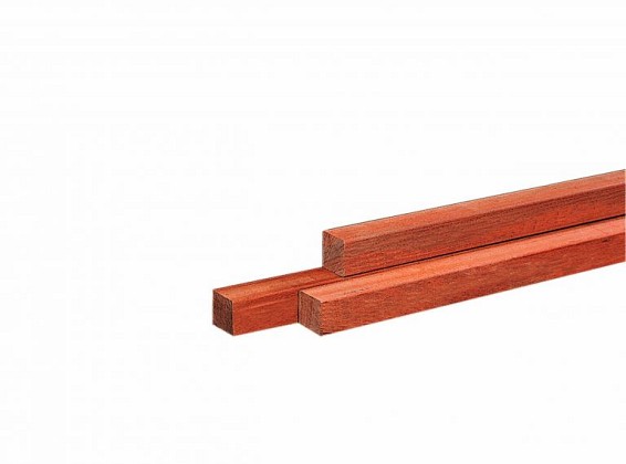 ACTIE - ++ AZ Hardhouten paal fijnbezaagd, gepunt 7 x 7 x 300 cm.
