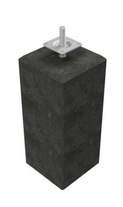 Betonpoer XL, 22 x 22 x 40 cm, recht, schroefdraad M20, antraciet.*