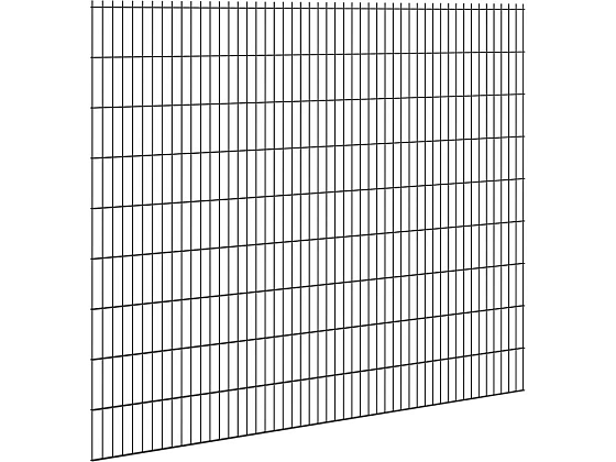 Hillfence metalen scherm, dubbele staafmat, 250 x 183 cm, zwart.*