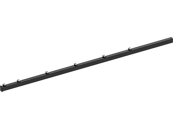 Hillfence metalen paal, inclusief aansluitingset en afdekkap, 6 x 4 x 240 cm, zwart.*