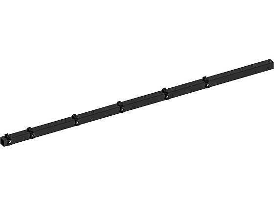 Hillfence metalen hoekpaal, inclusief aansluitingset en afdekkap, 6 x 6 x 240 cm, zwart.*