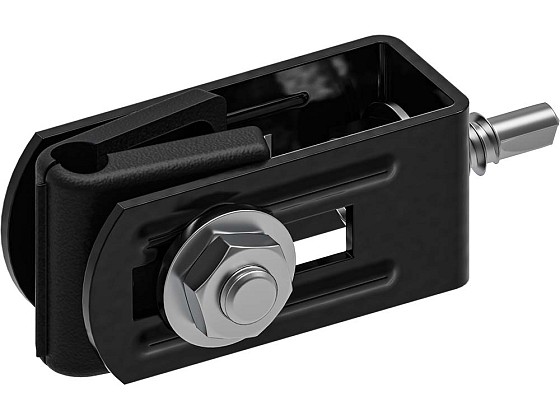 Hillfence poortpaal-aansluiting, zwart RAL 9005.*